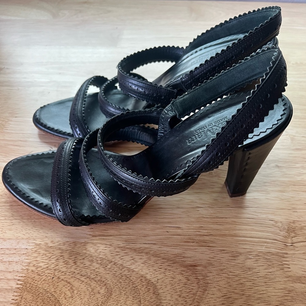 MaxMara Black Strappy Heels